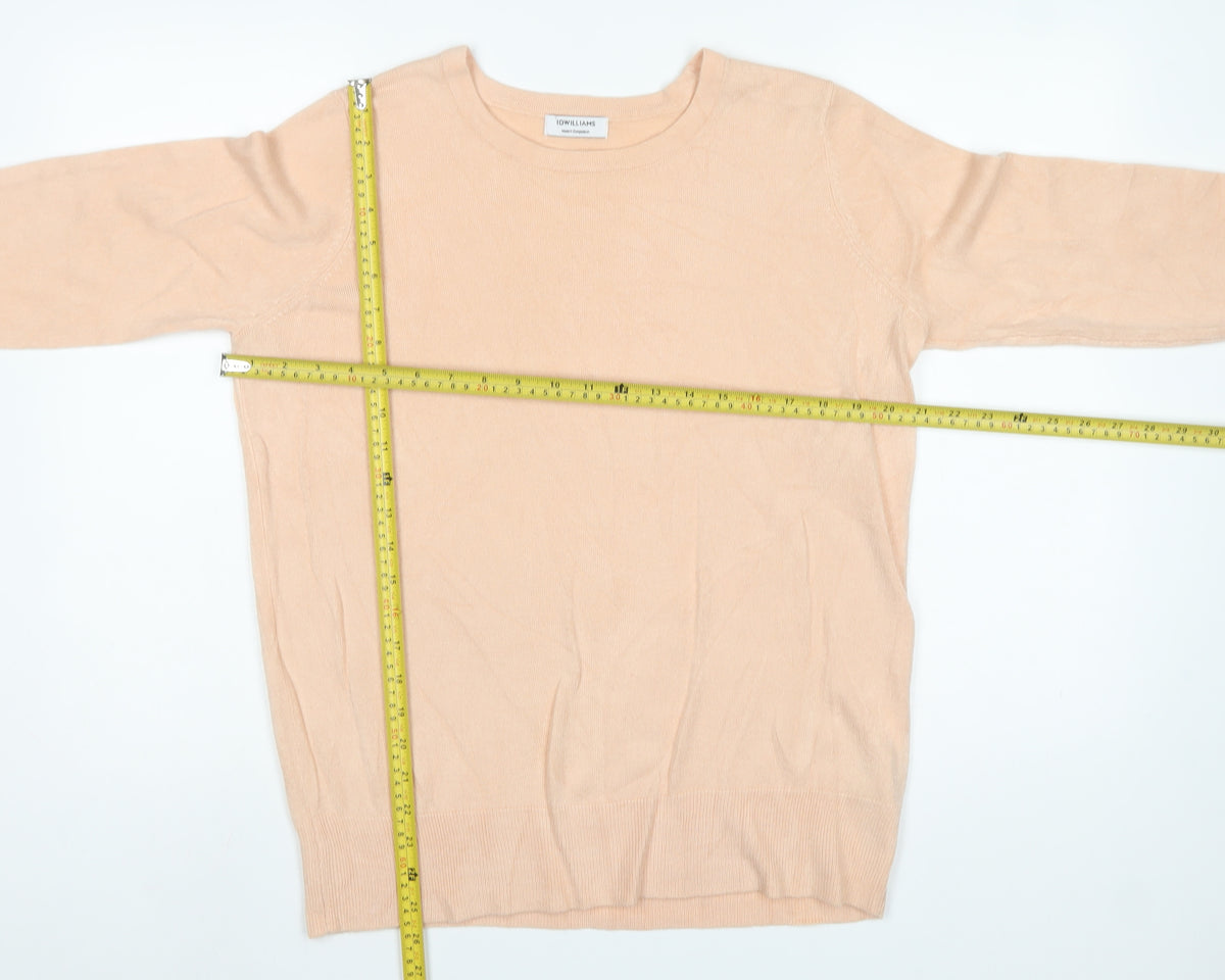 JD Williams Women Beige Size 12 Tunic Jumper Round Neck Buttons