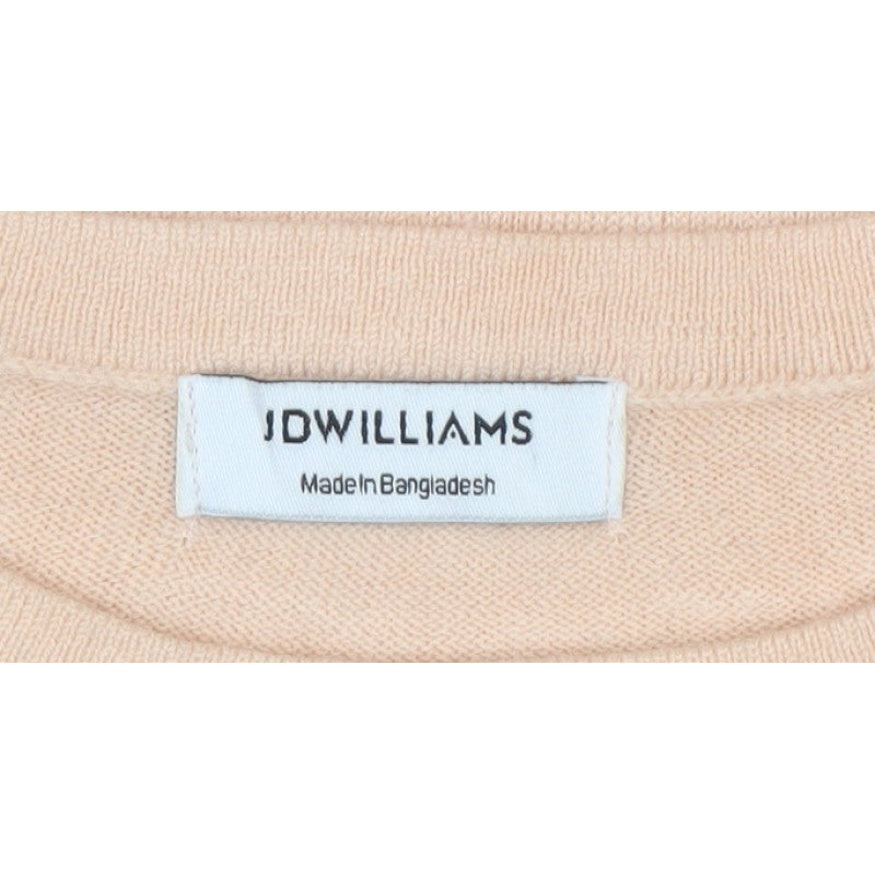 JD Williams Women Beige Size 12 Tunic Jumper Round Neck Buttons