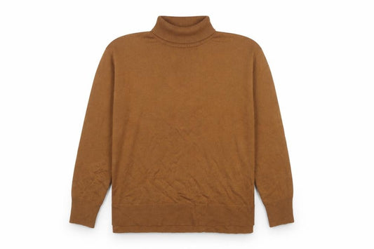 Seven Days Sunday Women’s Brown M Roll Neck Knit Jumper Pullover