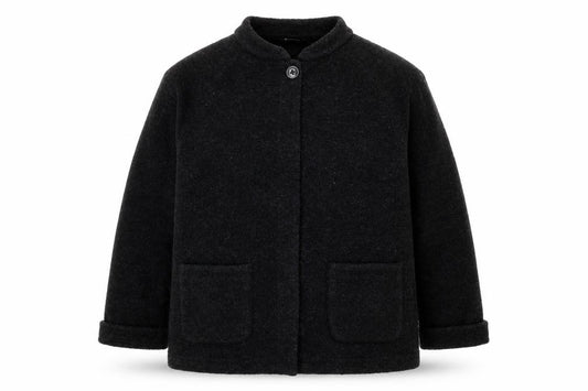 Rohan Women’s Black UK 14 Wool Blend Short Coat Collared Pockets