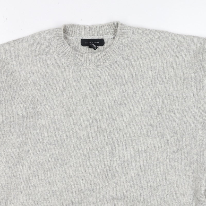New Look Women’s Grey S Crew Neck Knit Pullover Jumper