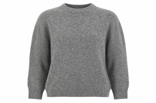H&M Women’s Grey Alpaca Wool Blend Crew Neck Jumper UK 8