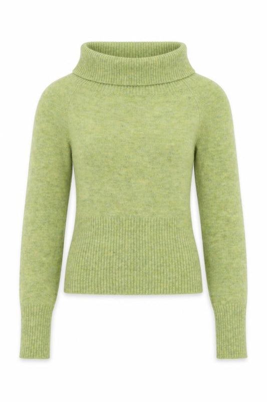 Urban Outfitters Women Green Roll Neck Knit Jumper Size M Stretch