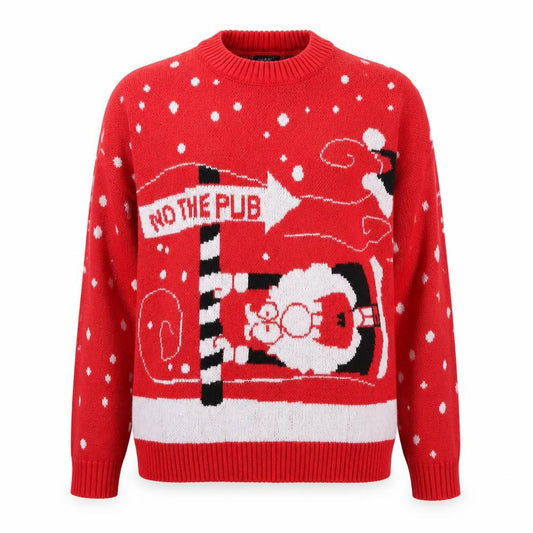 Love My Fashions Teens Red XL Christmas Santa Knit Pullover Sweatshirt