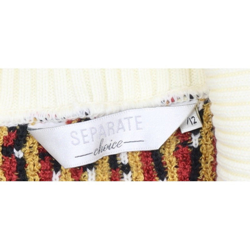 Separate Choice Women’s Ivory Geometric Knit Cardigan Size 12
