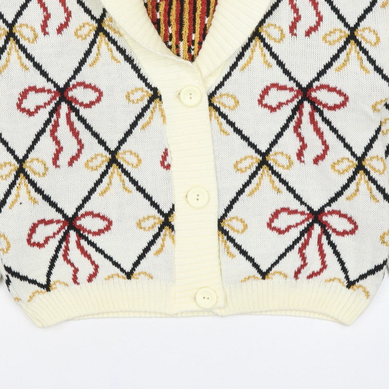Separate Choice Women’s Ivory Geometric Knit Cardigan Size 12