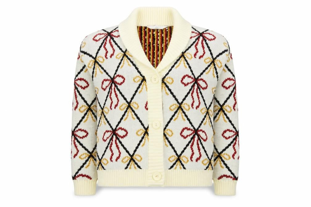 Separate Choice Women’s Ivory Geometric Knit Cardigan Size 12