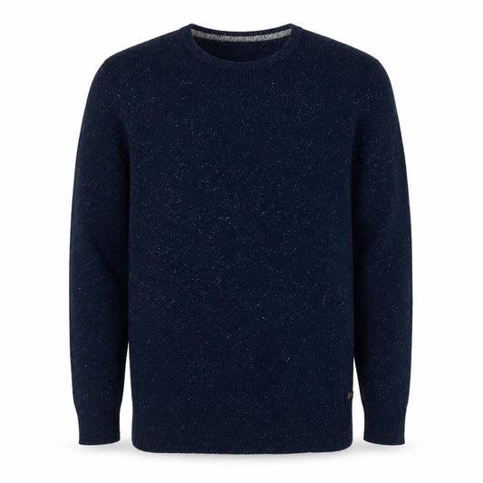 WITS Mens Blue M Slim Crew Neck Fleck Knit Pullover Jumper