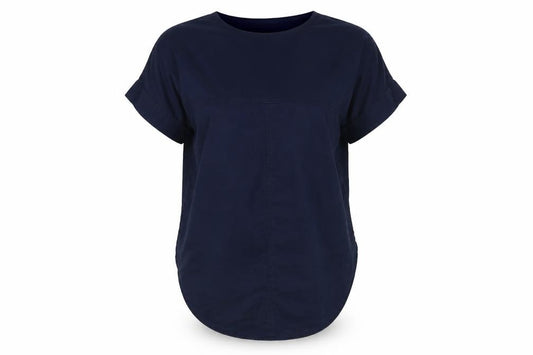 Marks and Spencer Women Navy UK 12 Lyocell V-Neck Tunic Blouse