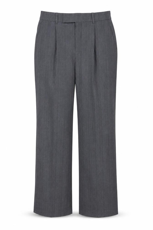 MNG Women’s Grey Pinstripe Tailored Dress Trousers UK 10