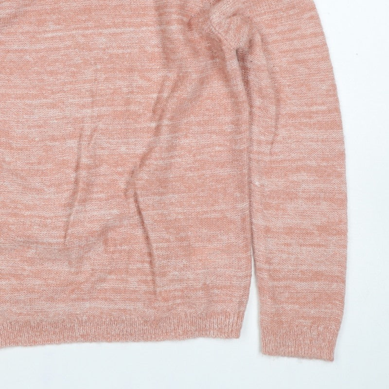 FatFace Girls Pink 12-13 Years Ruffle Knit Pullover Jumper