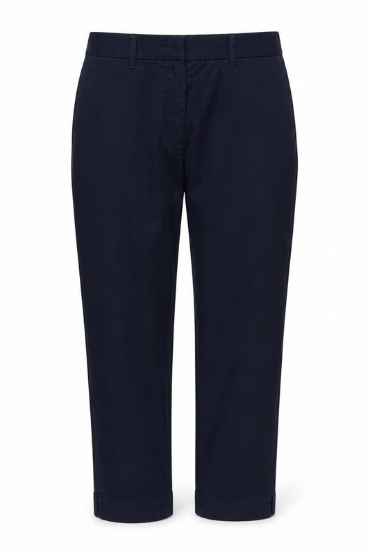 M&S Women’s Navy Blue Size 12 Short Straight Leg Trousers
