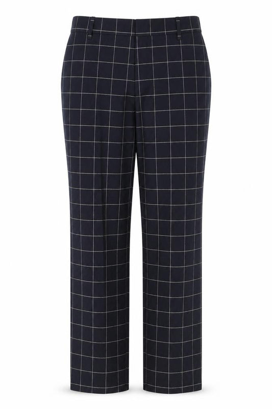 Topman Women’s Black Check Tailored Straight Trousers UK 6
