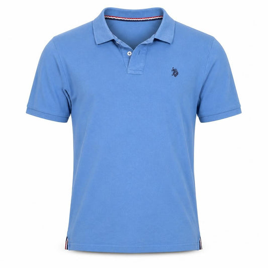 U.S. Polo Assn. Men’s Blue M Regular Fit Cotton Logo Polo Shirt