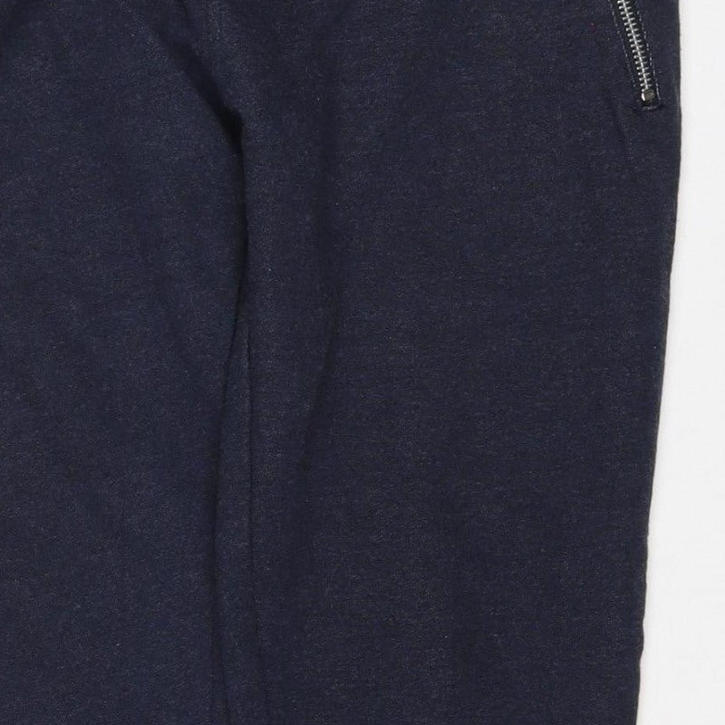 Next Men’s Navy Blue Small Regular Jogger Sweatpants Zip Pockets