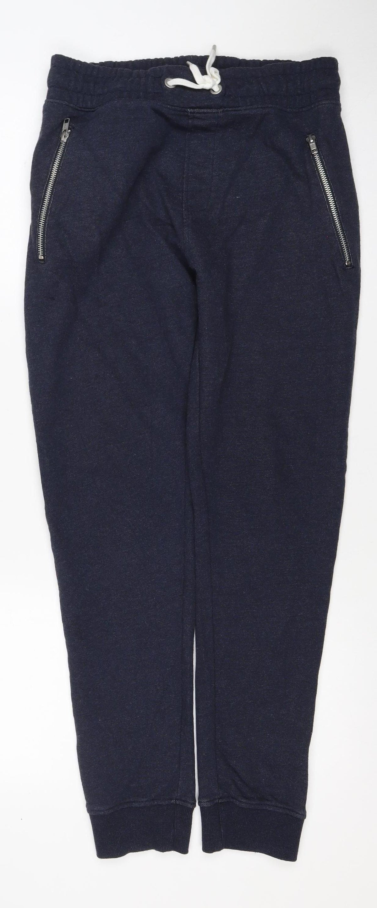 Next Men’s Navy Blue Small Regular Jogger Sweatpants Zip Pockets