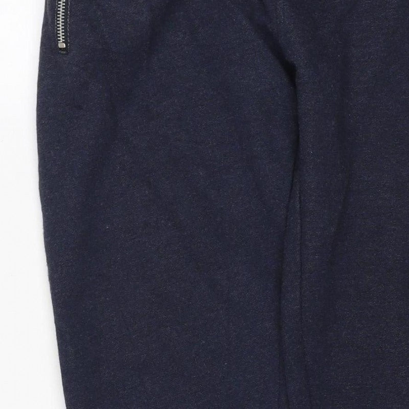 Next Men’s Navy Blue Small Regular Jogger Sweatpants Zip Pockets