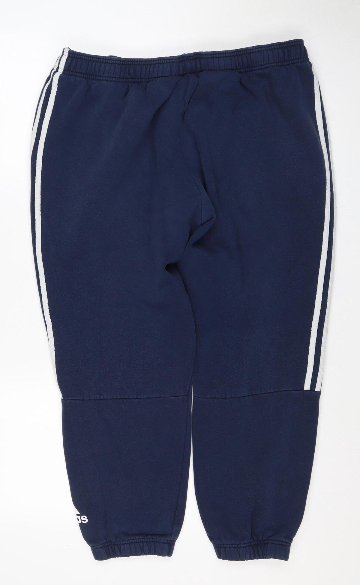 adidas Men Blue 2XL Three Stripe Drawstring Track Pants Joggers