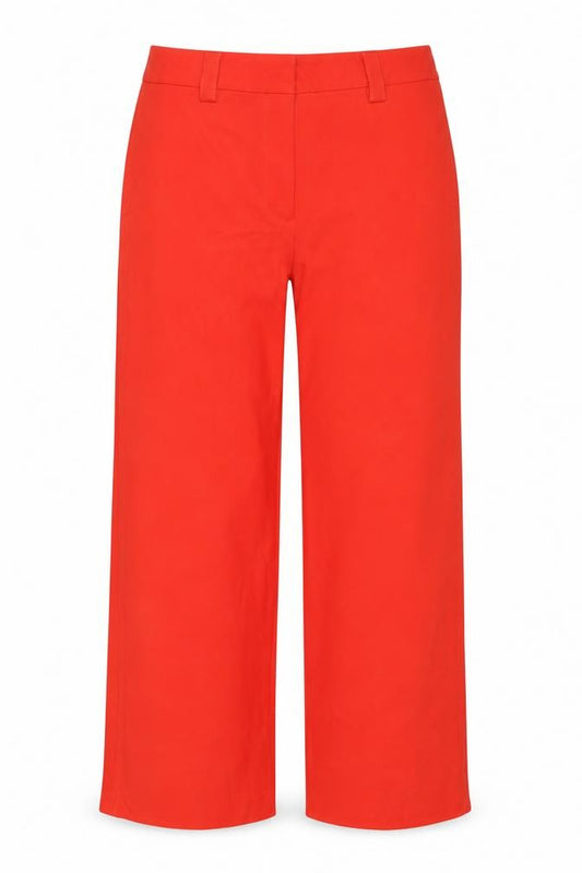 Marks & Spencer Women Red Size 12 Regular Wide-Leg Trousers