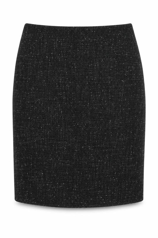 Gold Women’s Black Metallic Pencil Skirt UK 14 Knee Length Lined