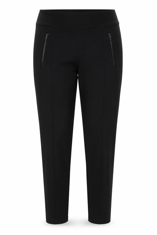 Marks and Spencer Women Black Size 16 Short Ponte Straight Trousers