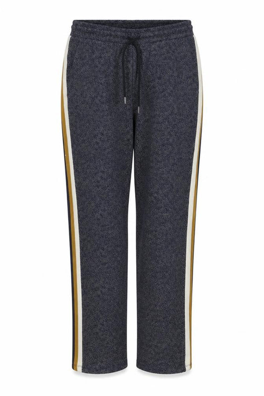 Marks and Spencer Women Blue UK 12 Herringbone Side Stripe Track Pants