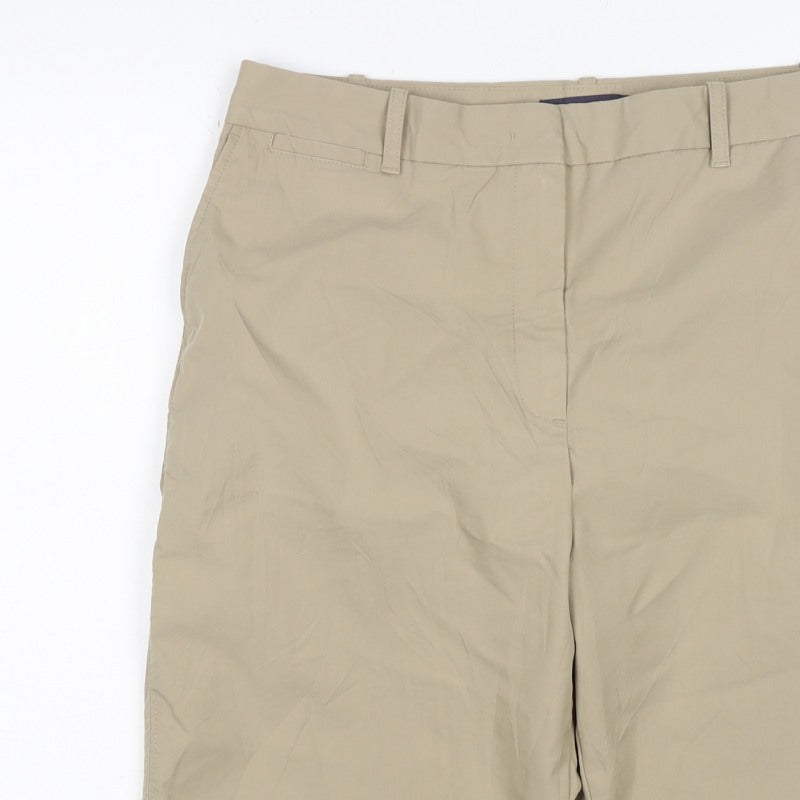 Marks and Spencer Women Beige Size 14 Bermuda Shorts Lightweight