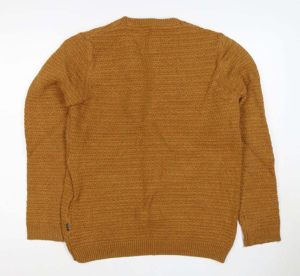 Fat Face Men’s Brown Size S Chunky Knit Crew Neck Pullover Jumper