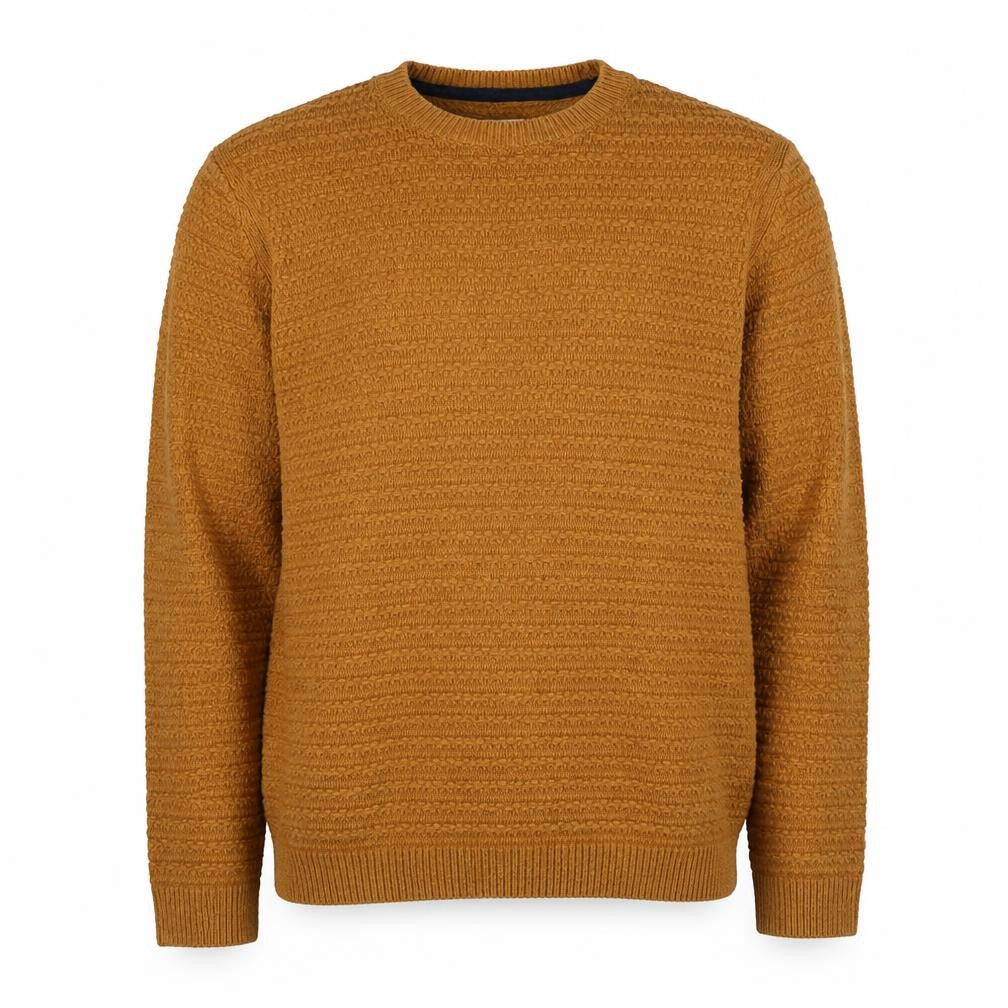 Fat Face Men’s Brown Size S Chunky Knit Crew Neck Pullover Jumper