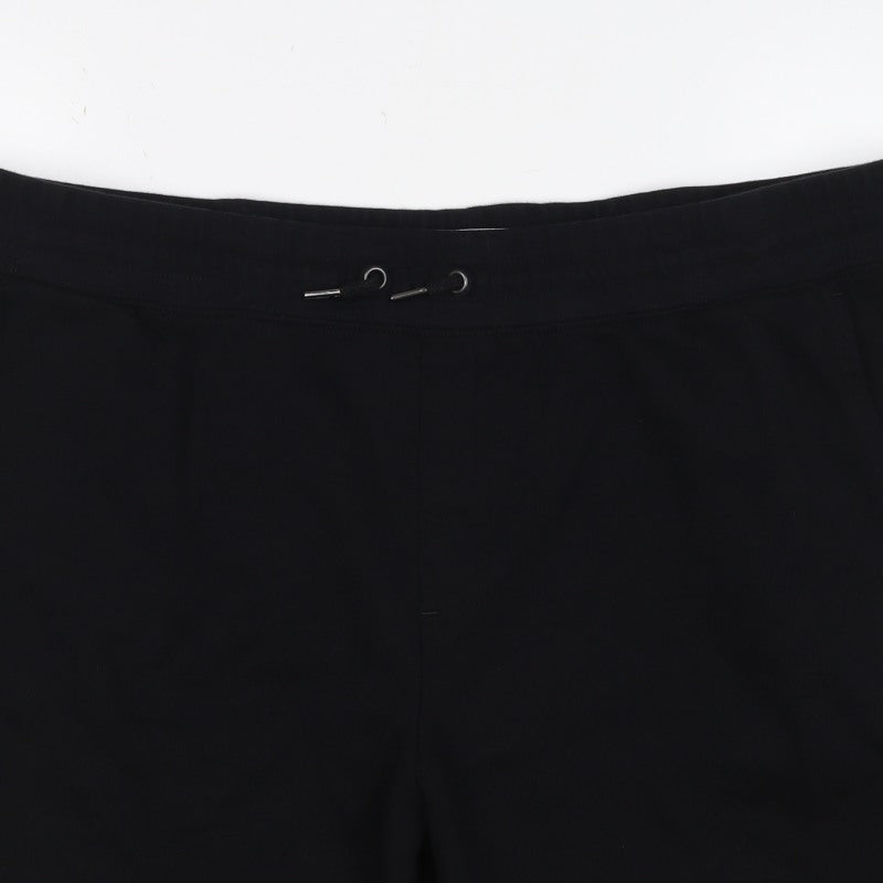 M&S Men’s Black 2XL Regular Fit Drawstring Sweat Shorts