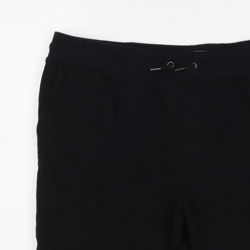 M&S Men’s Black 2XL Regular Fit Drawstring Sweat Shorts