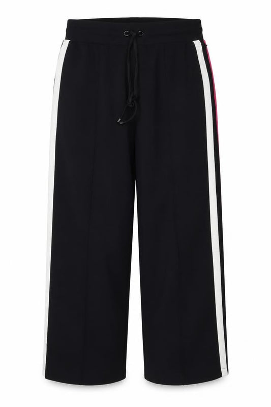 Marks & Spencer Women’s Black Pink Stripe Joggers UK 12 Stretch