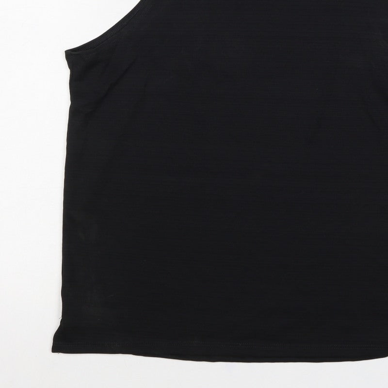 Nike Women Black M Dri-FIT Running Tank Top Reflective