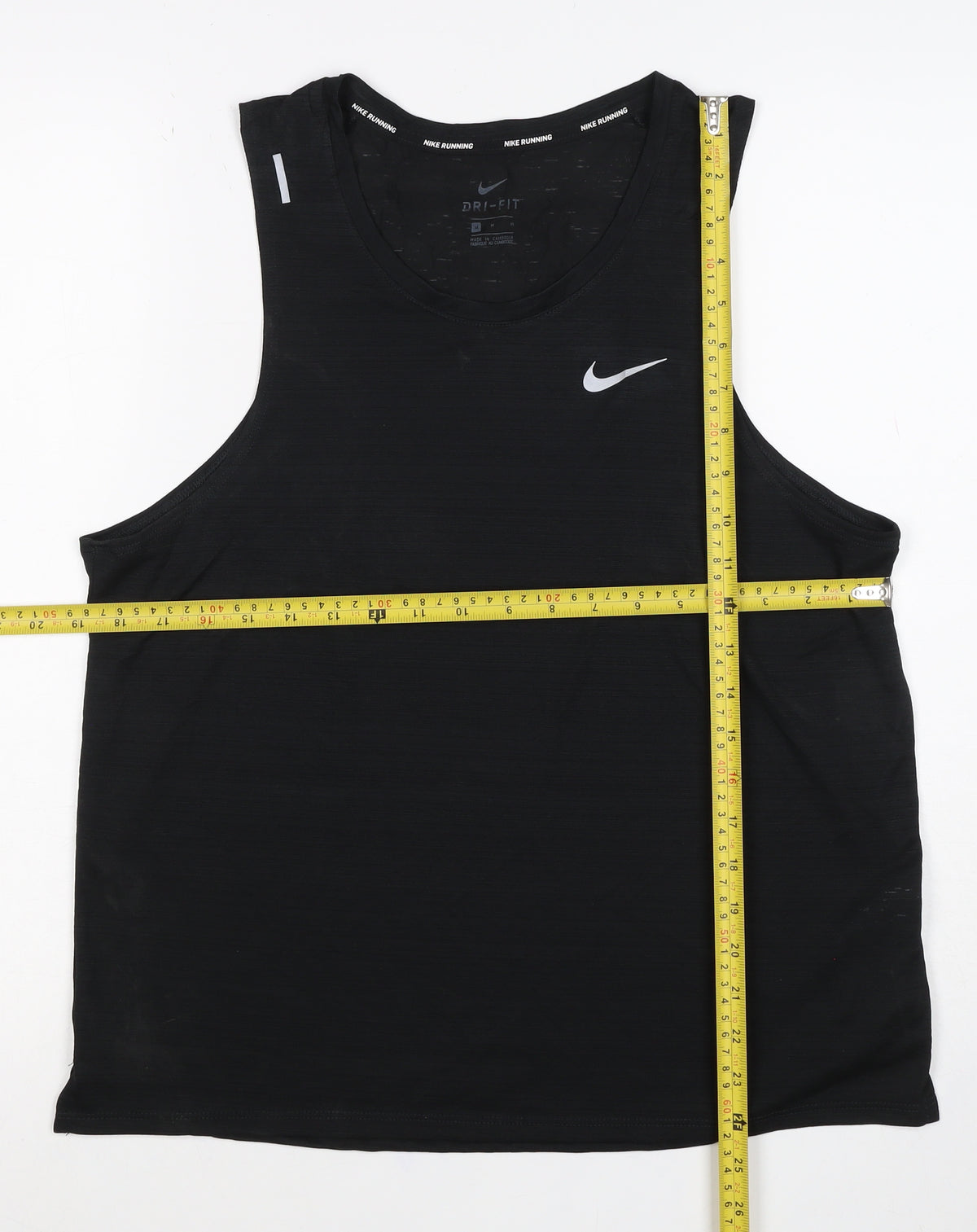 Nike Women Black M Dri-FIT Running Tank Top Reflective