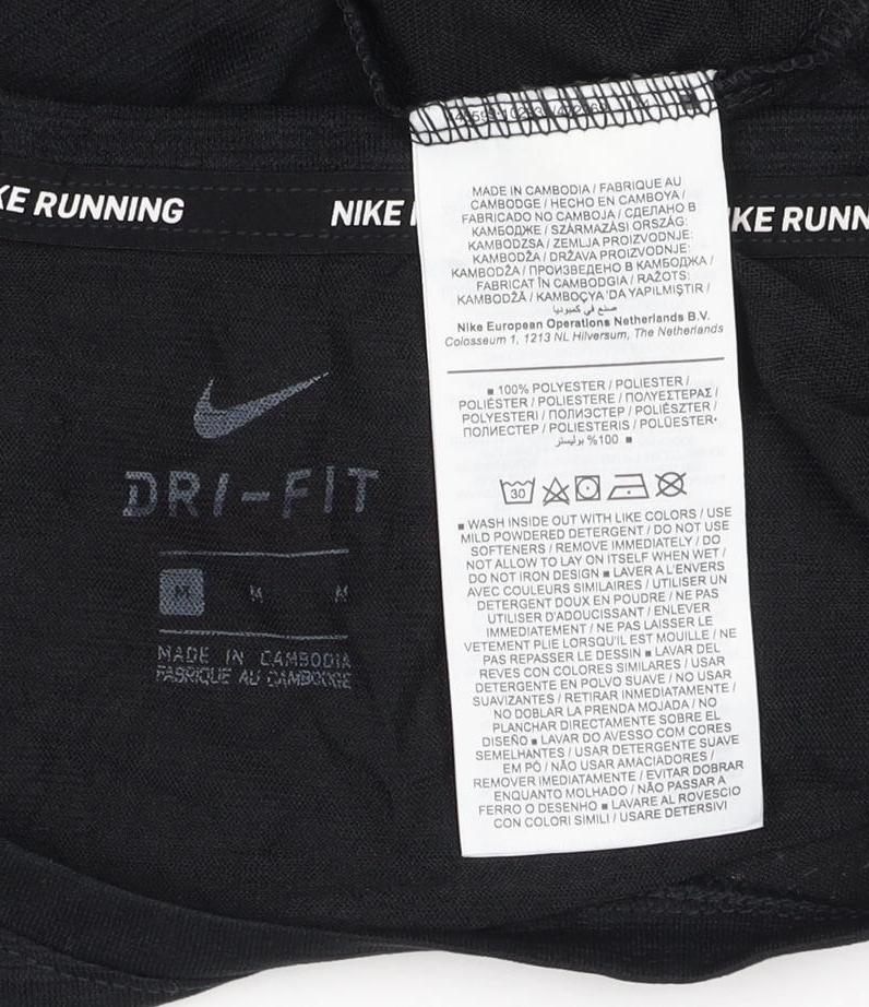Nike Women Black M Dri-FIT Running Tank Top Reflective