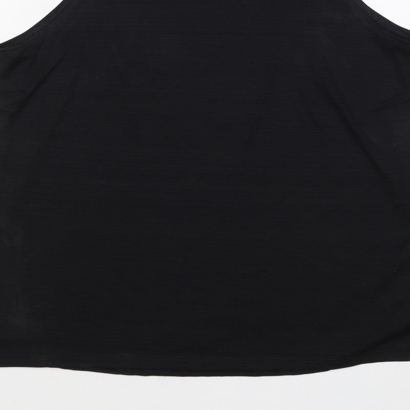 Nike Women Black M Dri-FIT Running Tank Top Reflective