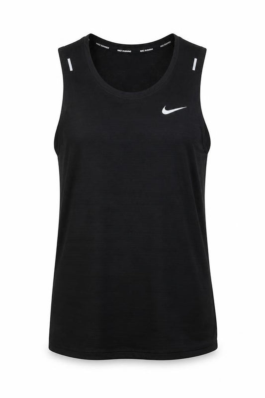 Nike Women Black M Dri-FIT Running Tank Top Reflective