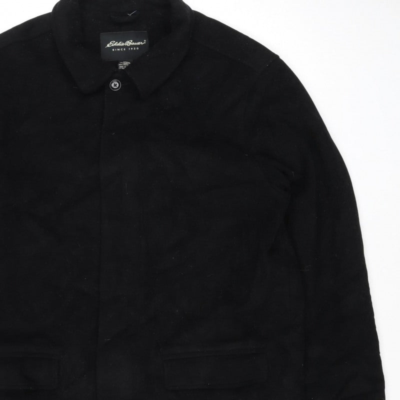 Eddie Bauer Women’s Black L Wool Cashmere Collared Jacket