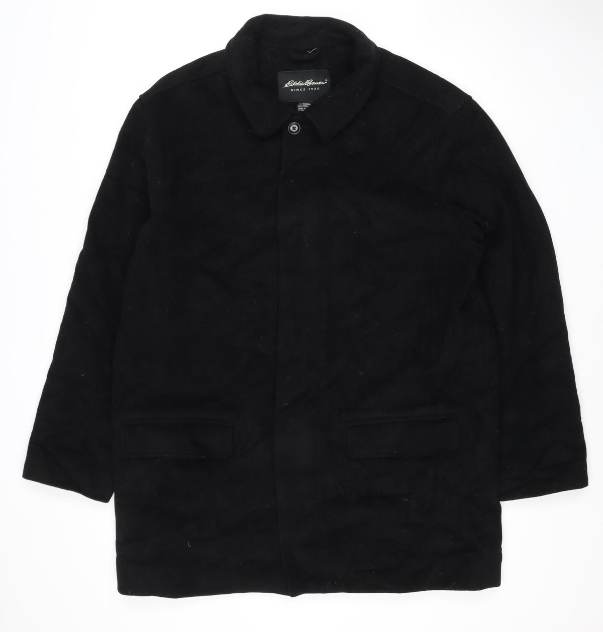 Eddie Bauer Women’s Black L Wool Cashmere Collared Jacket