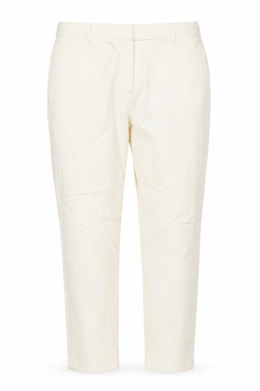 M&S Women’s Ivory Size 14 Short Cotton Stretch Straight Trousers