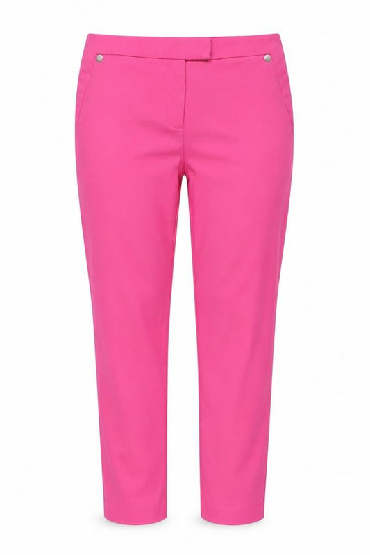 River Island Women’s Pink UK 10 Stretch Straight Smart Trousers Pockets