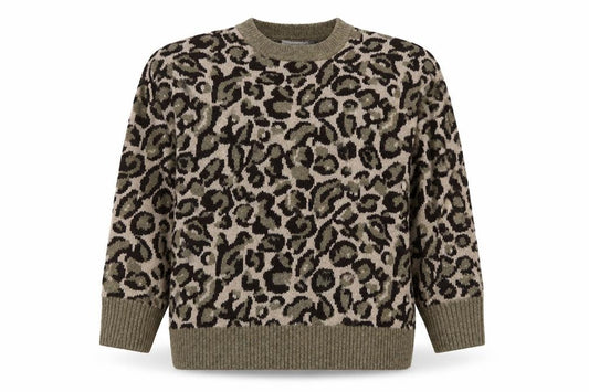 Warehouse Women’s Multicoloured Leopard Print Knit Jumper Size M