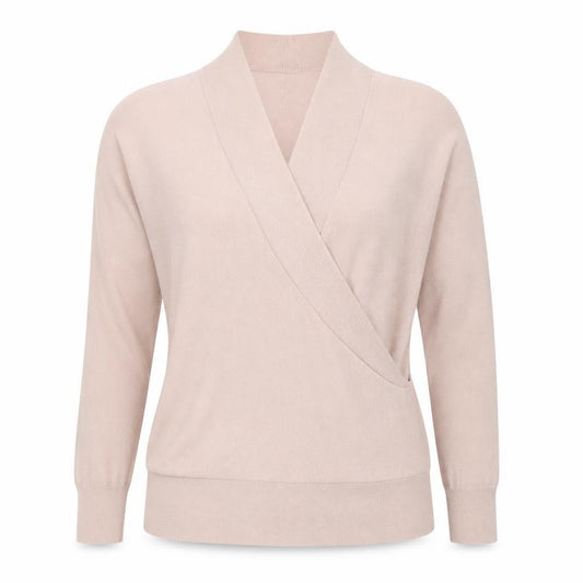 White Label Women’s Pink UK 10 Wrap V-Neck Knit Jumper