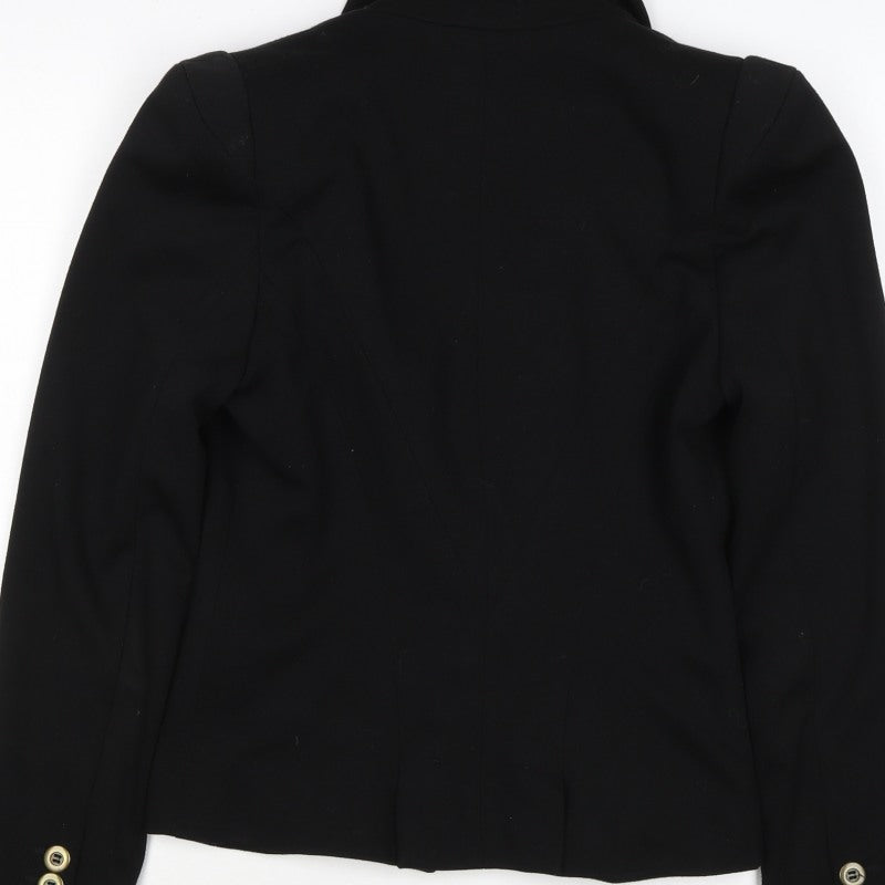 Next Women's Black UK 10 Double-Breasted Peak Lapel Blazer Jacket
