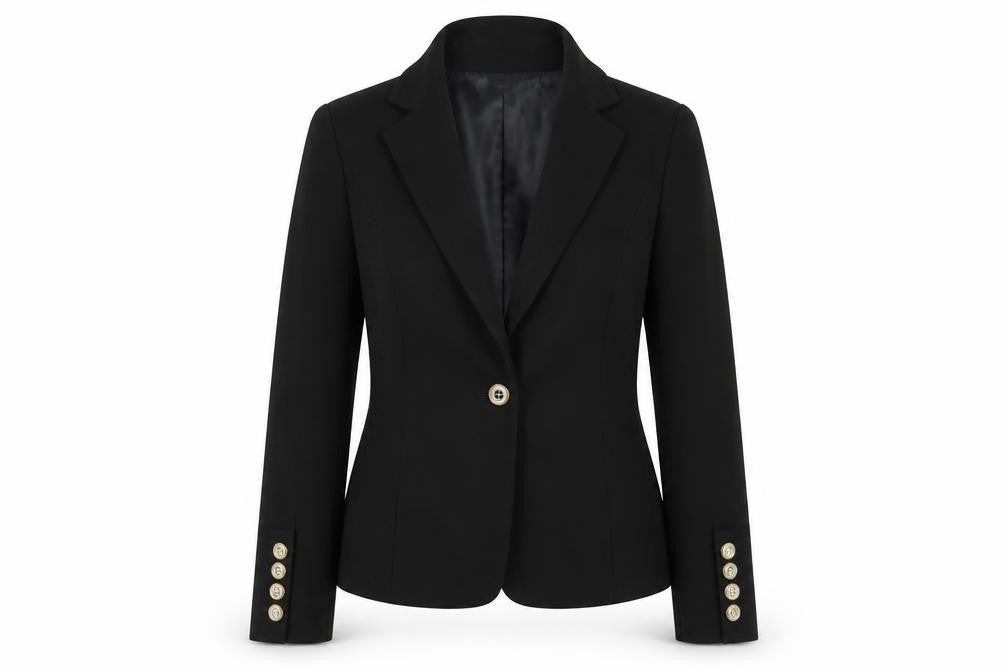 Next Women's Black UK 10 Double-Breasted Peak Lapel Blazer Jacket