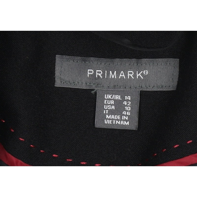 Primark Women’s Black UK 14 One Button Tailored Lined Blazer