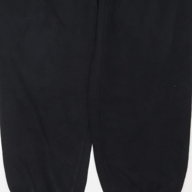 Nike Men’s Black L Fleece Jogger Sweatpants Drawstring Cuffed Logo