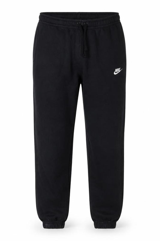 Nike Men’s Black L Fleece Jogger Sweatpants Drawstring Cuffed Logo