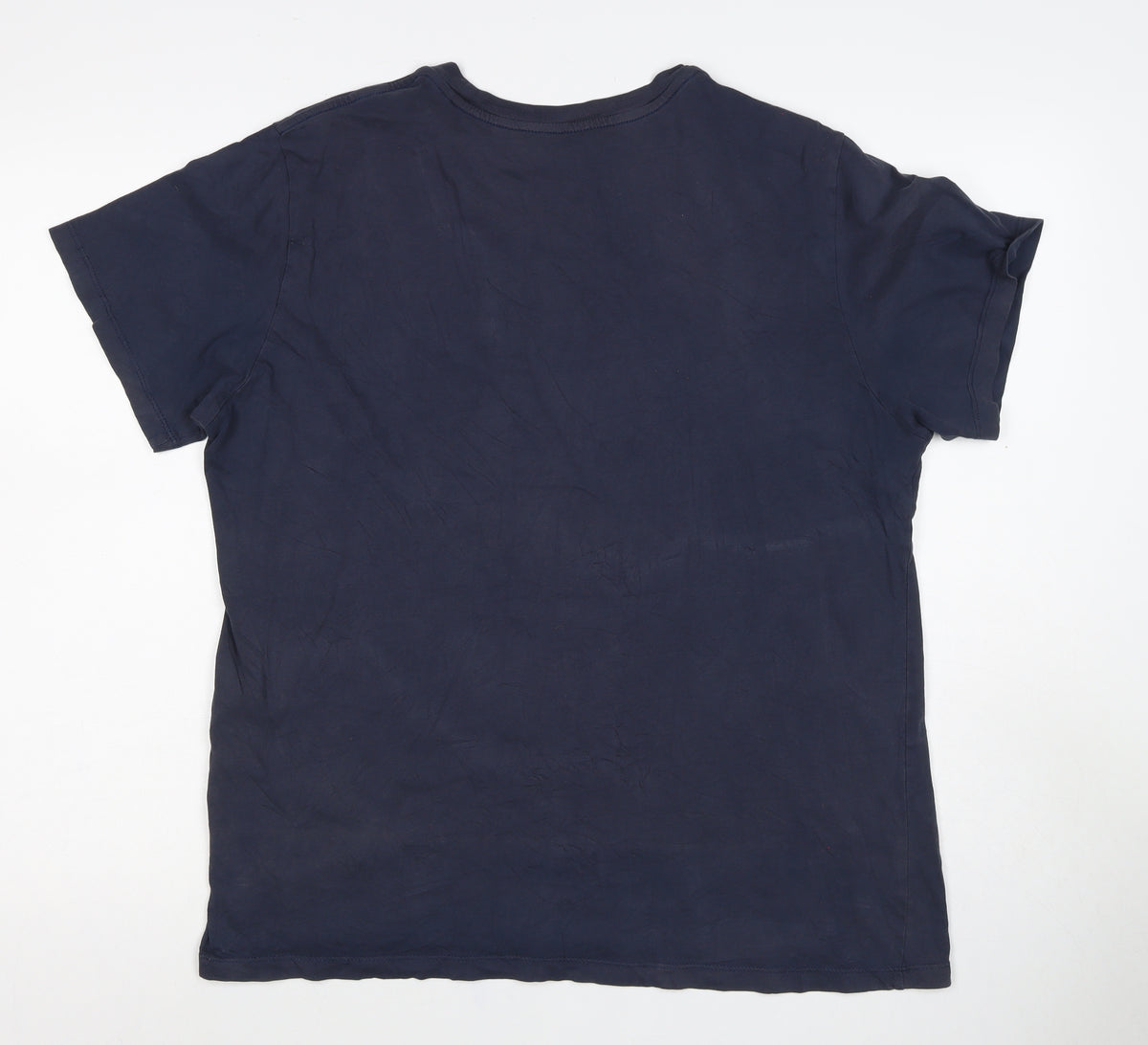 Levi's Mens Blue L Red Batwing Logo Graphic Crew Neck T-Shirt