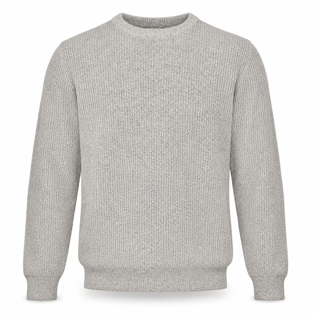 Marks and Spencer Men Grey XL Chunky Knit Crew Neck Pullover Jumper